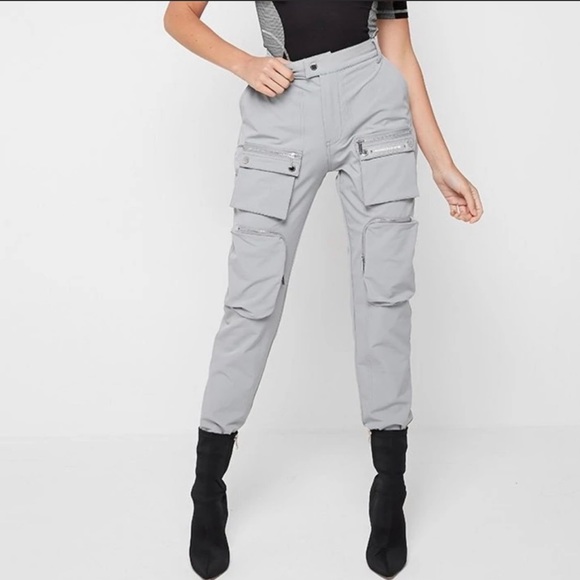 NWOT - Maniere De Voir Grey Technical Cargo Pants - Picture 2 of 7
